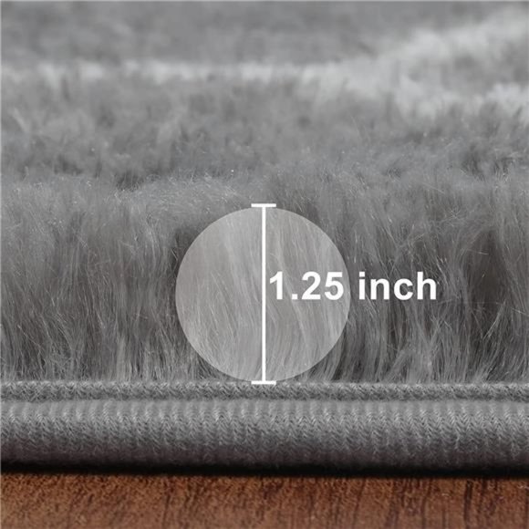 New Grey/White Geometric Area Rug - Picture 9 of 12